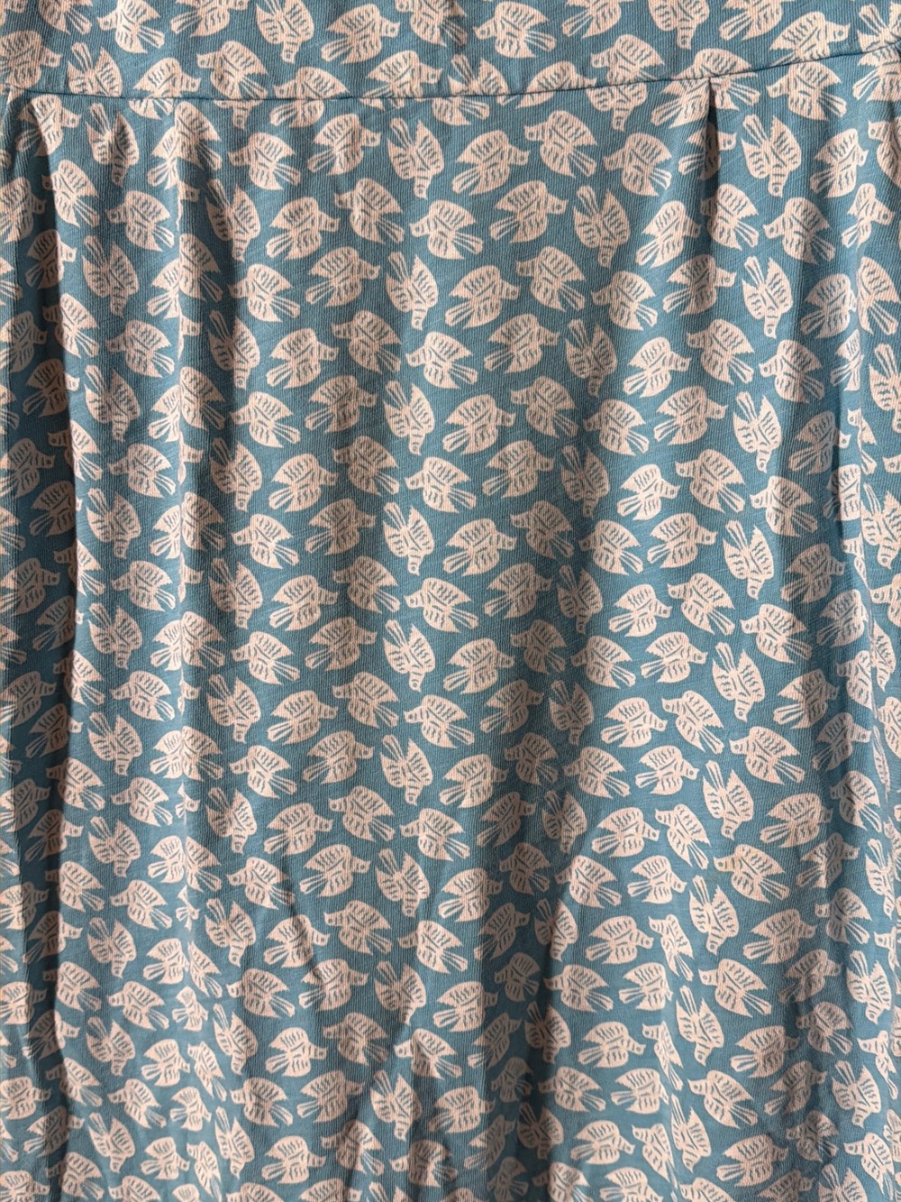 Boden Blue and White Bird Dress stretchy knit dress, casual and fun - Picture 3 of 9